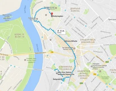 Белград на карте