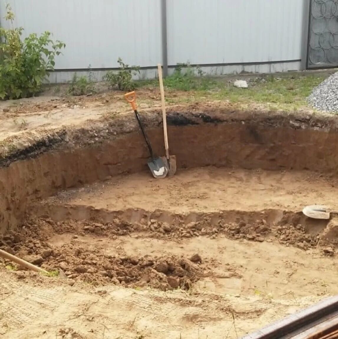 бассейн каркасный гарденпласт 2. термоосина в парилке. углубить колодец. докопка колодца. котлован под бассейн.