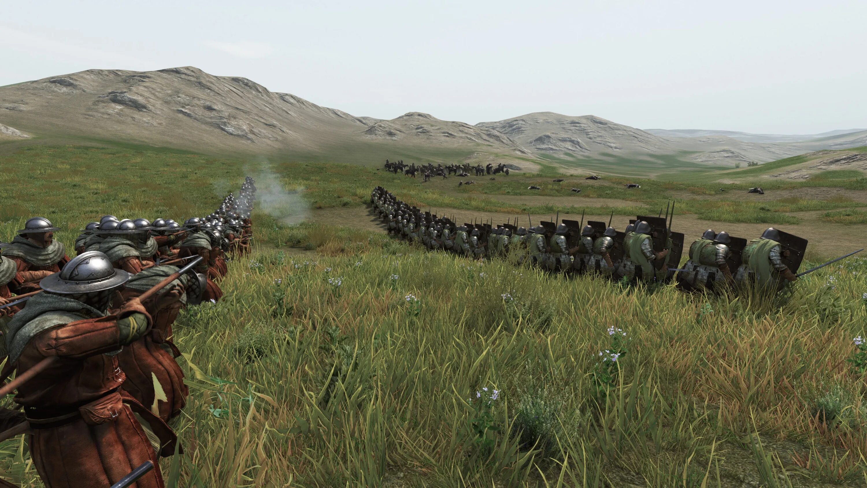 Mount and Blade 2 Bannerlord битва. Mount and Musket Mount and Blade. Mount and Blade с мушкетами. Моды маунт блейд 2 1.2 9