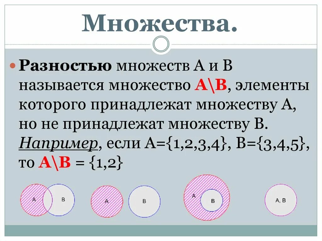 1. Симметрическая разность множеств. Разность множеств множеств. Разность множеств примеры. Разность двух множеств дополнение множества. Множества 10 класс тест