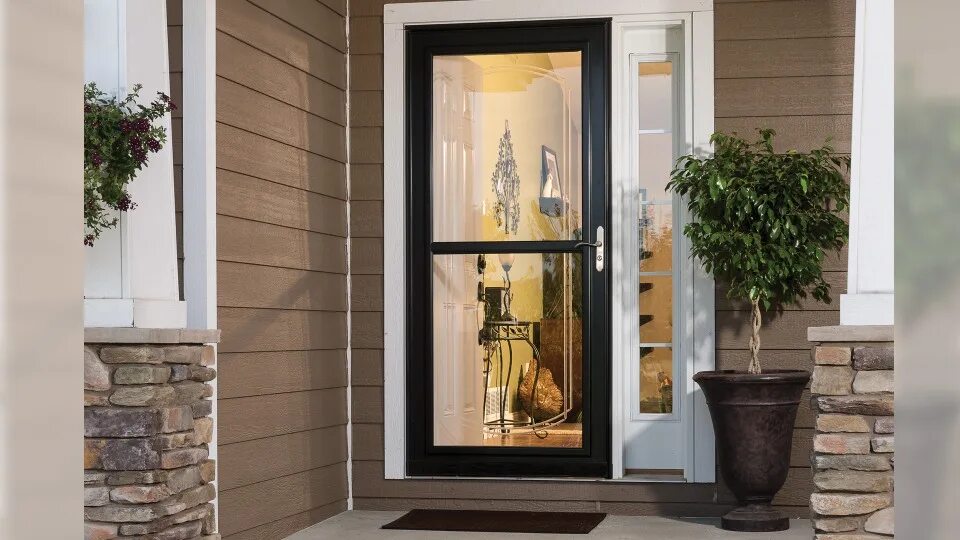 Душевая дверь в нишу rgw. Входная дверь с монитором. storm door.
