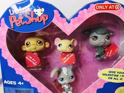 Littlest Pet Shop Валентина набор Кролик 279 пудель 280 обезьяна 281 мышь 282 но