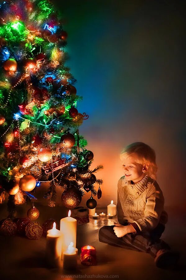 Новогодние огни. Предновогоднее чудо. В новогоднюю ночь ждем мы новых чудес. Рождественская ночь. Уютный новогодний стол.