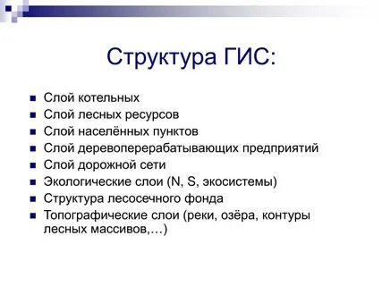Структура географических данных