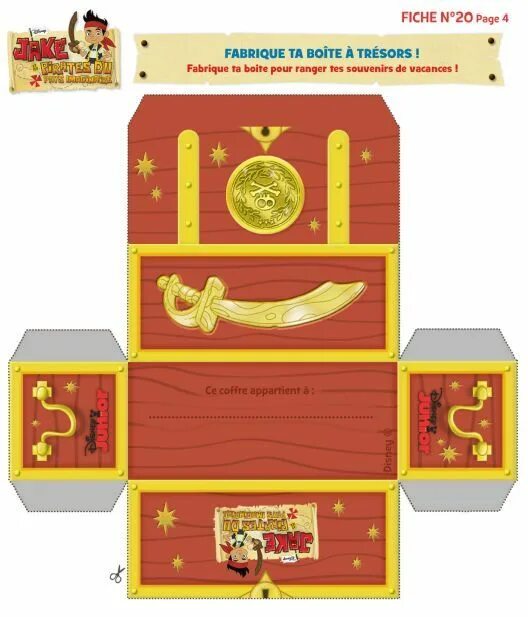 Сундук шаблон для вырезания TREAT BOX 1 Cofres de carton, Armario de cartón, Cofre