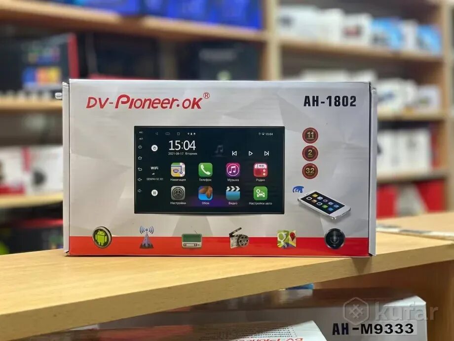 Pioneer ok андроид. DV-Pioneer.ok Ah-1802. Автомагнитола 2 din Pioneer.ok 7" Ah-1802 Android 2/32gb. Pioneer Ah 1802. DV Pioneer ah1802.