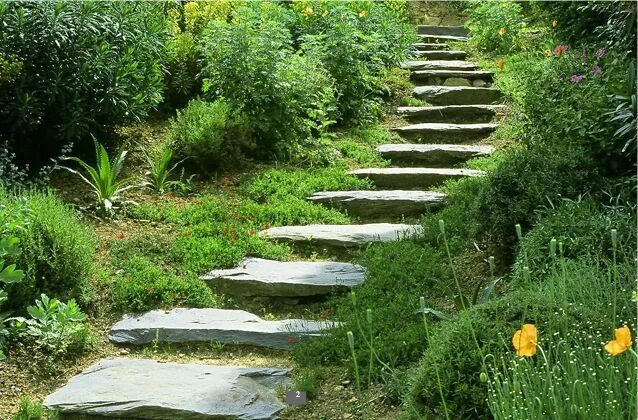 GALLERY Landscape stairs, Sloped garden, Stone landscaping