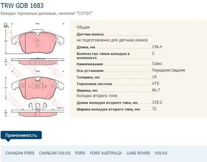 Длина колодки