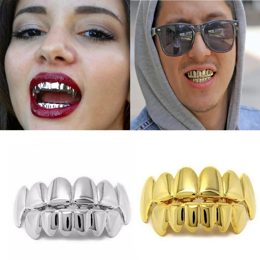 Сколько стоит металлические зубы. OBLADAET грилзы. Грилзы вампирские зубы.