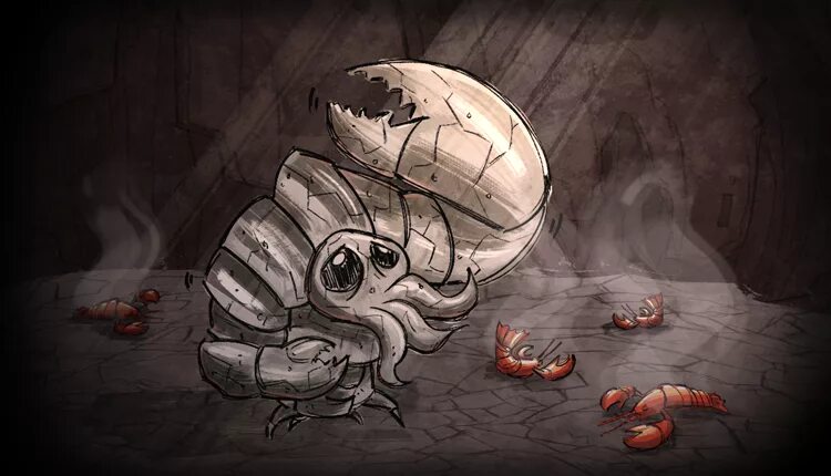 Донт старв монстры. Каменный лобстер ДСТ. Каменный лобстер don't Starve. Донт старв каменный лобстер. Каменные лобстеры don't Starve together.