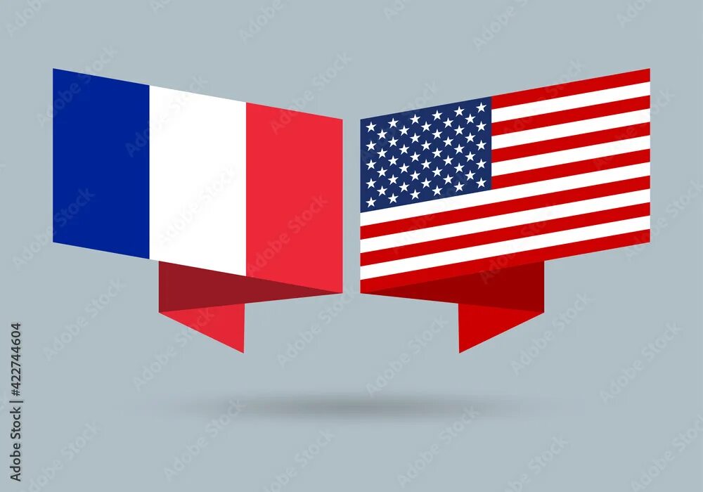 French americans. Флаг пара.