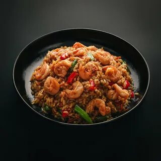 Рис с креветками и овощами