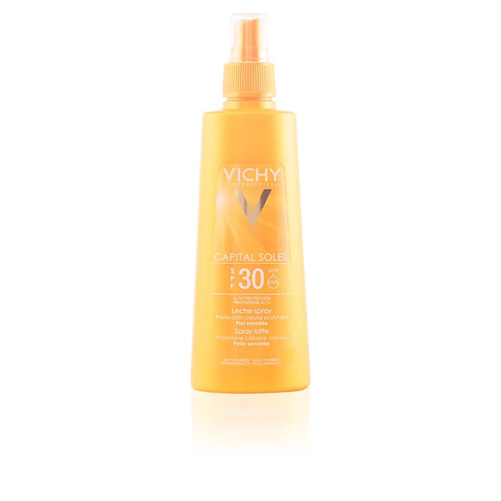 Vichy capital soleil 30. Vichy capital soleil spf 50 спрей. Виши капитал солей спрей вуаль 50. Солнцезащитный спрей от vichy. Виши 30 spf.