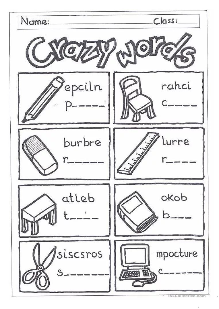 Classroom objects