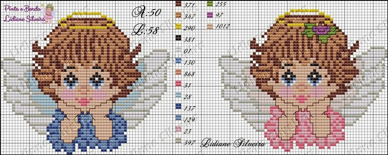 Схемы вышивки крестом бесплатно ангелов Pin by barbara pogorniak on male hafty Cross stitch angels, Cross stitch alphabe