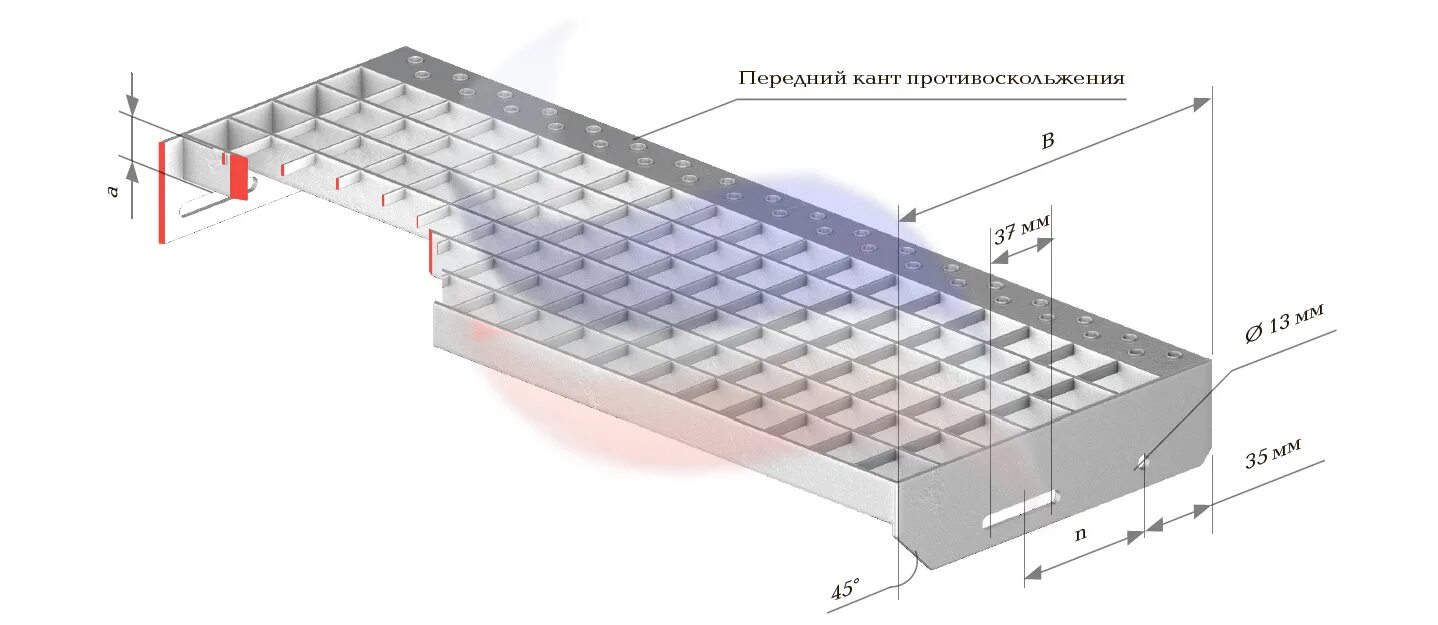 Ступени оцинкованные