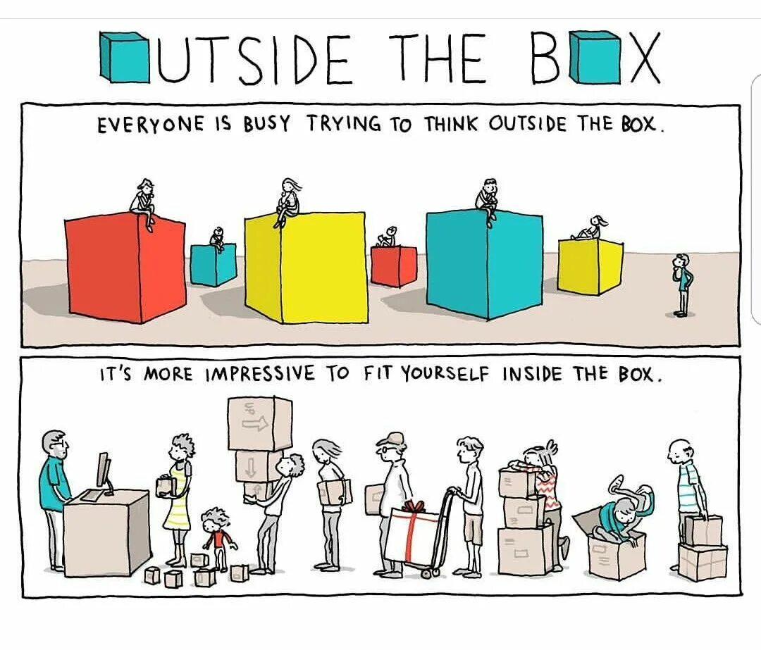 Outside the box 3. Outside the box комикс. thing outside the box. think inside the box.