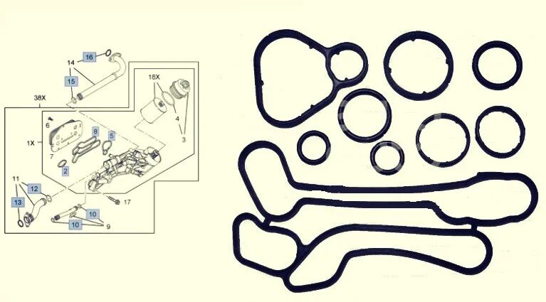 A16xer прокладки теплообменника. Прокладки теплообменника Opel Astra j. Прокладка теплообменника opel astra