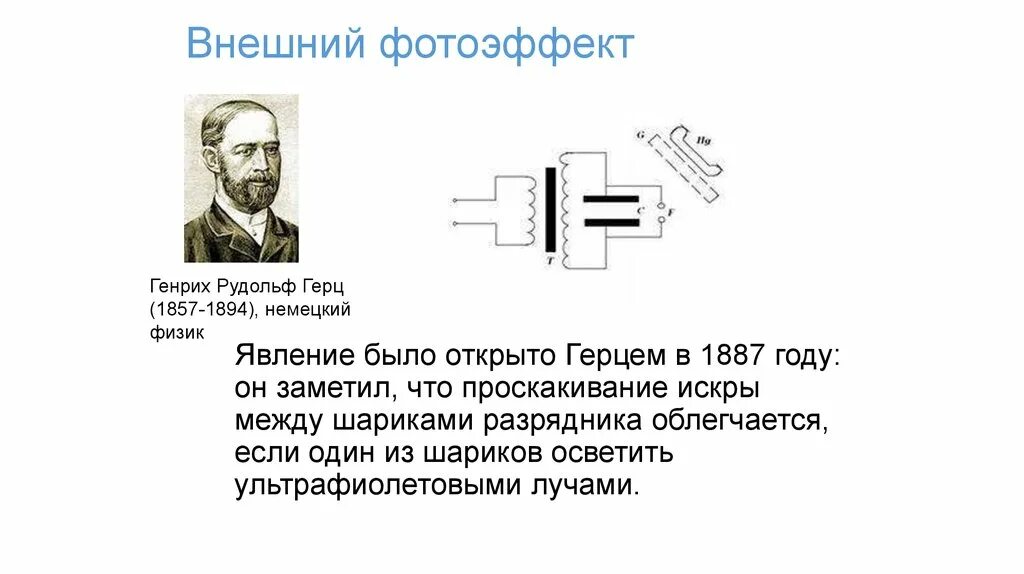 Опыты герца и столетова. Как получить герц фотоэффект. Опыты герца и столетова по фотоэффекту. Герц 1887 открытие. Опыт герца фотоэффект.