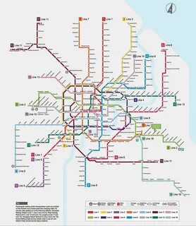 Схема метро шанхай