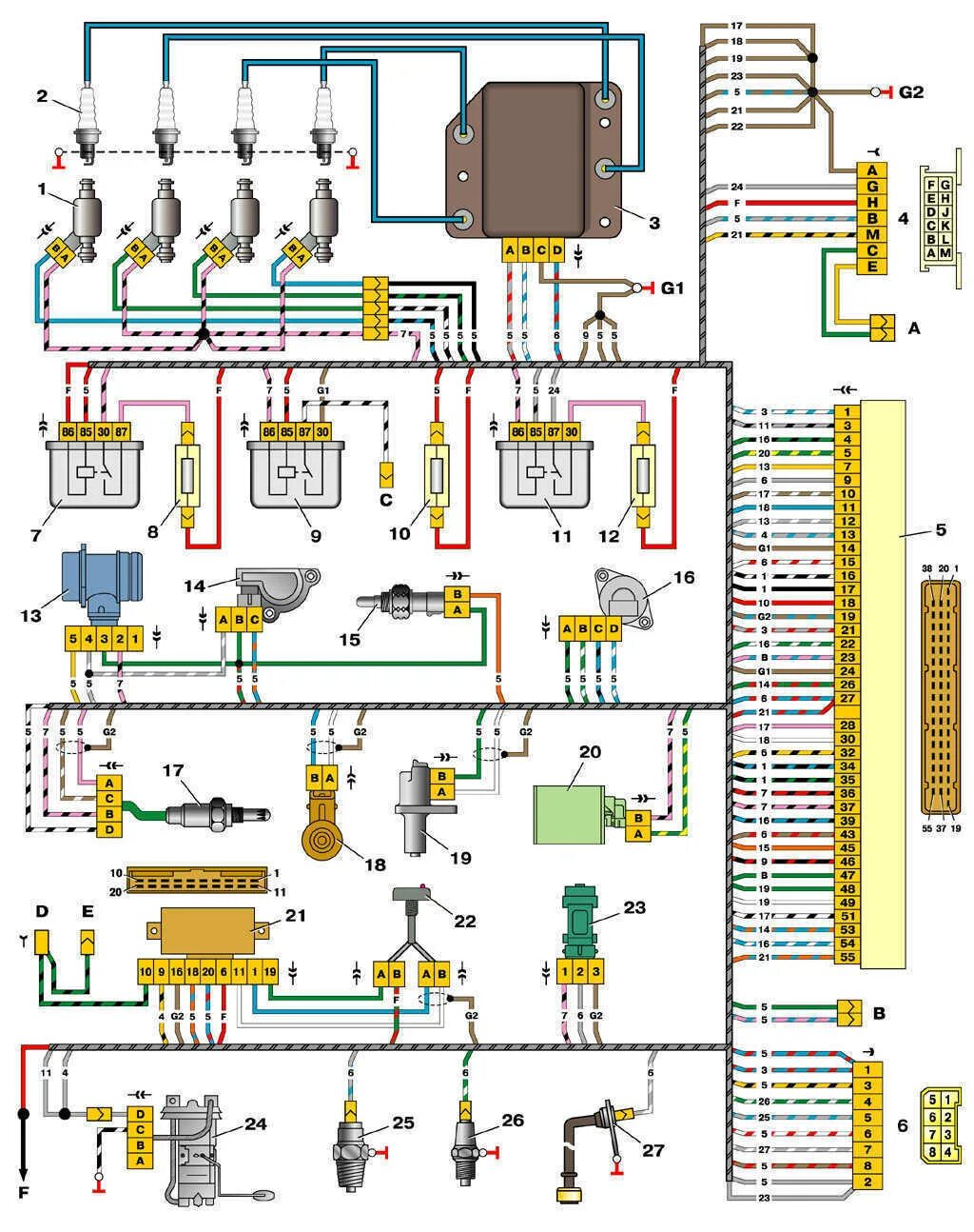 Электропроводка 2110. Проводка 2110 схема ВАЗ инжектор. Электрическая схема ВАЗ 2110 инжектор 8кл. Электрическая схема впрыска ВАЗ 2110. Схема система электрооборудования ВАЗ 2112.