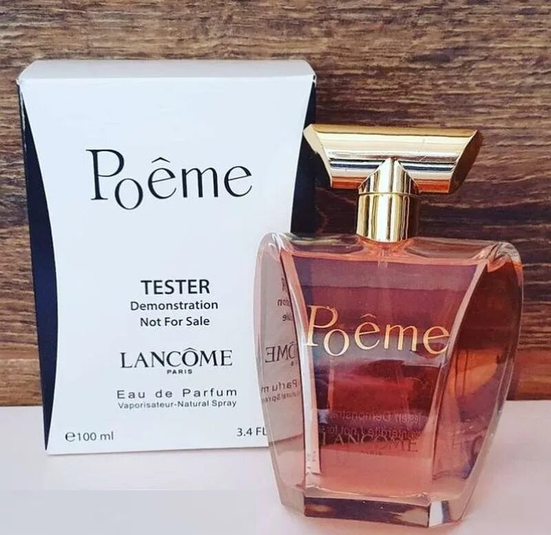 Купить ланком оригинал. Lancome Poeme тестер. Ланком поэма. Духи поэма ланком. Пробники ланком оригинал.