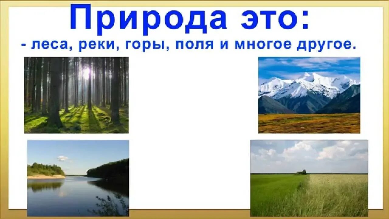Сообщение о природе 2 класс окружающий мир