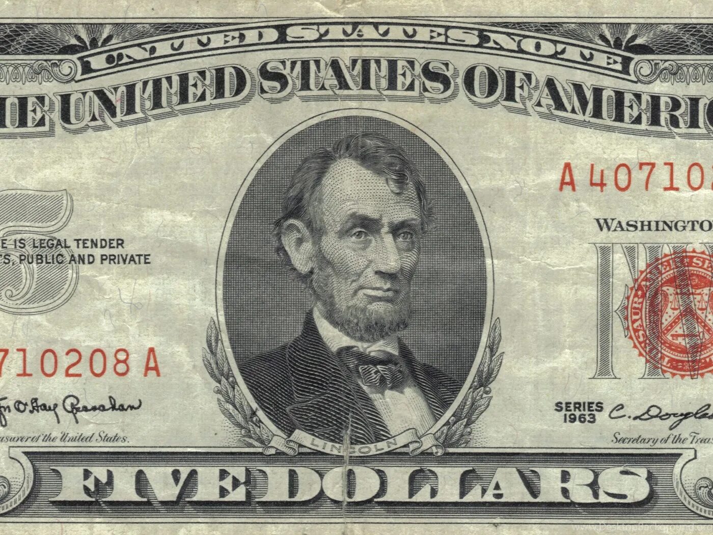 Сколько 75 долларов. 5 Долларов. Пять долларов США. 5 Американских долларов. Красный доллар банкнота.
