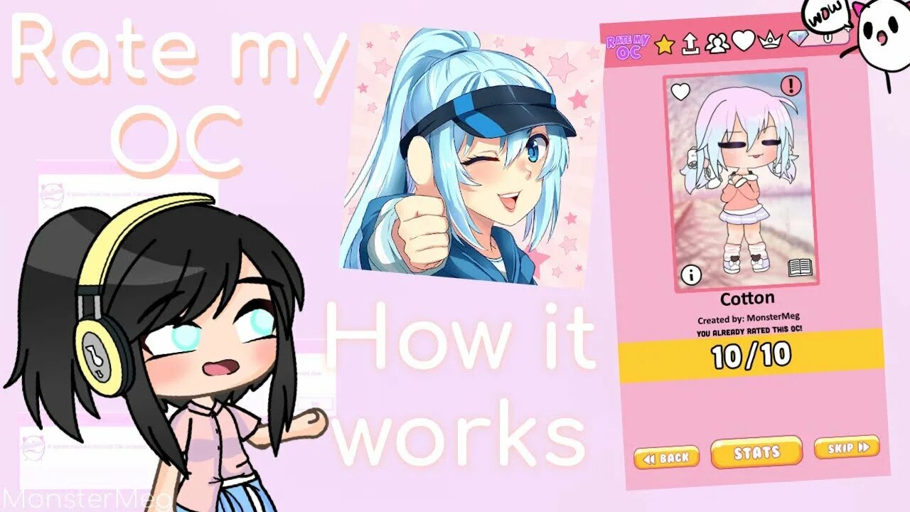 Rate my of. My oc. rate my oc. lunime. kookie is my oc sona.