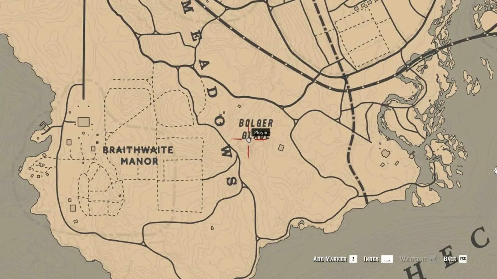 Braithwaite Manor rdr 2. Rdr 2 Роудс на карте. Braithwaite rdr2 на карте. Рич карта