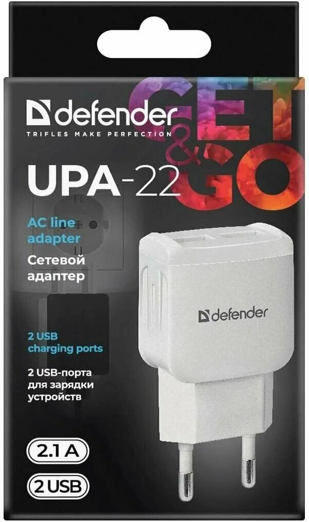 Адаптер defender. Сетевой адаптер Defender 2xusb, 2.1а , белый (UPA-22) (83580). Сетевой адаптер Defender 2xusb, 2.1а , черный (UPA-22) (83579). Сетевой адаптер Defender UPA-22. СЗУ-1usb Defender UPA-21, 5v/2.1а, белый, 83571.