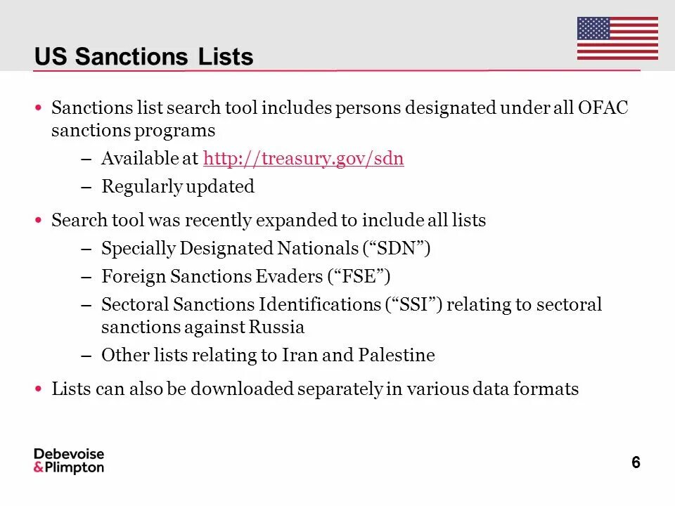 OFAC list. Список санкций ОФАК. SSI — sectoral sanctions identifications. Sanction list russia