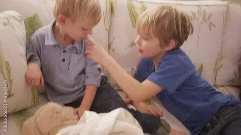 Tickling kid feet