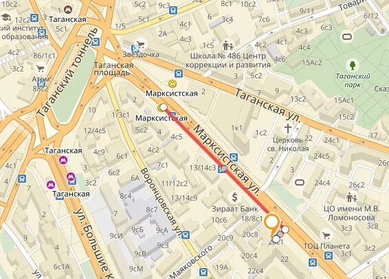 Как доехать ул марксистская. , д. Таганская, м. Марксистская, д. Таганская, м.