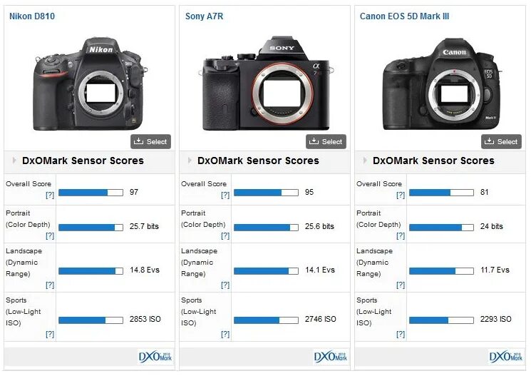 Sony canon сравнение. Матрица Nikon d3s. Динамический диапазон фотоаппарата Canon. Полнокадровые модели фотоаппаратов Canon.