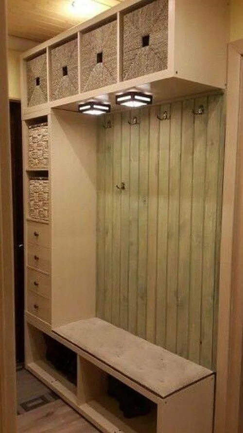 Сделать прихожую самому. Прихожая из досок. прихожая из мебельных щитов. прихожая из лдсп. шкаф в прихожую из мебельных щитов.