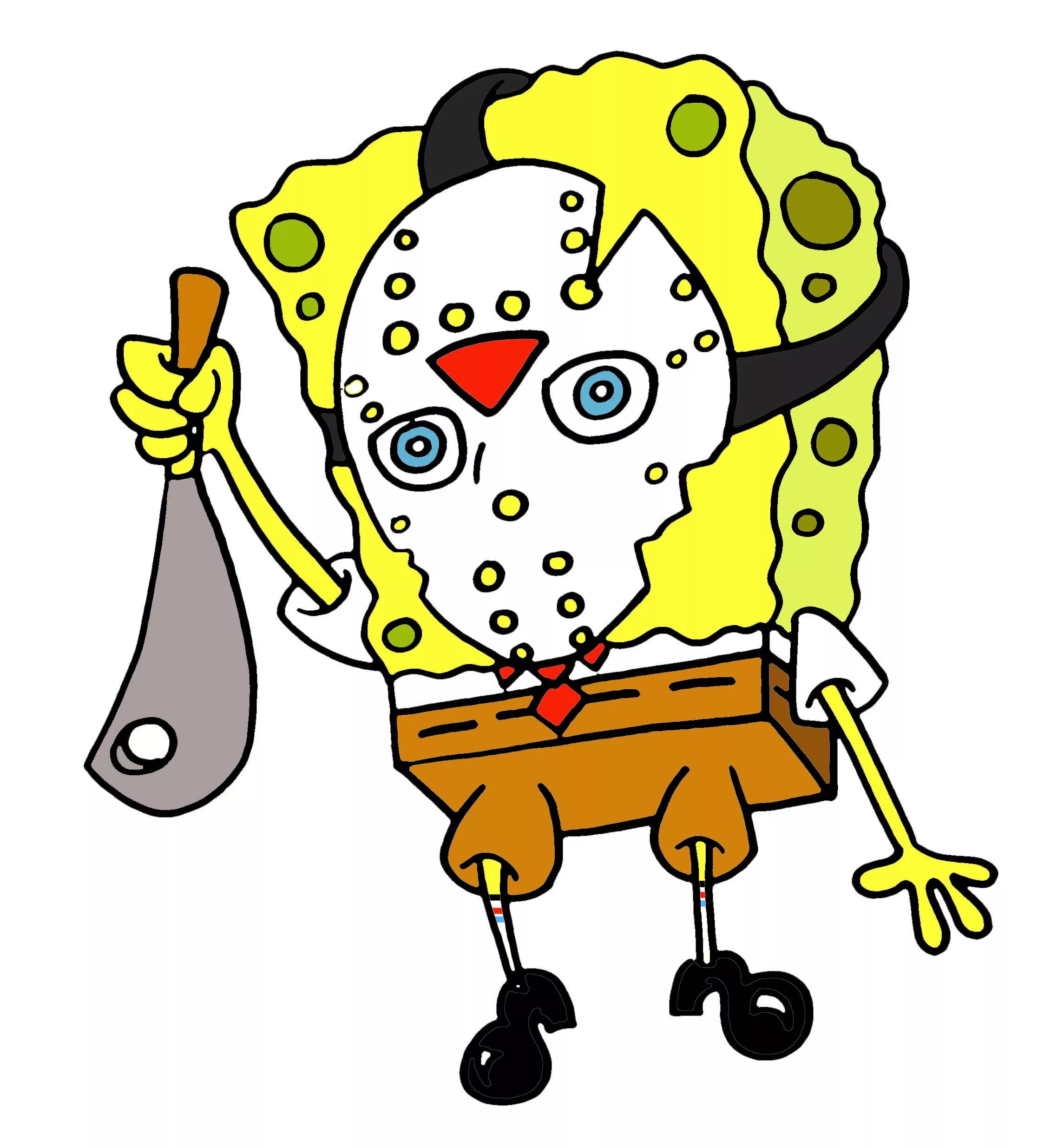 Spongebob horror. Губка Боб. Спанч Боб арт.