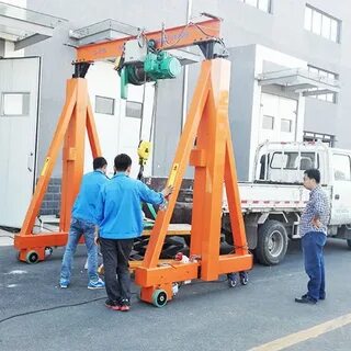 Козловые мини краны на колесах