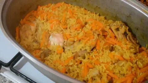 Вкусный плов на плите с курицей