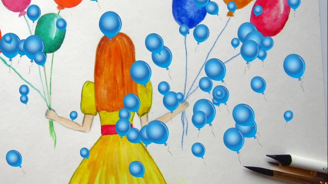 Рисуем воздушными шарами. Рисование воздушными шариками. Девочка с воздушным шариком. Девушка с воздушными шарами. Рисование воздушным шариком для детей.