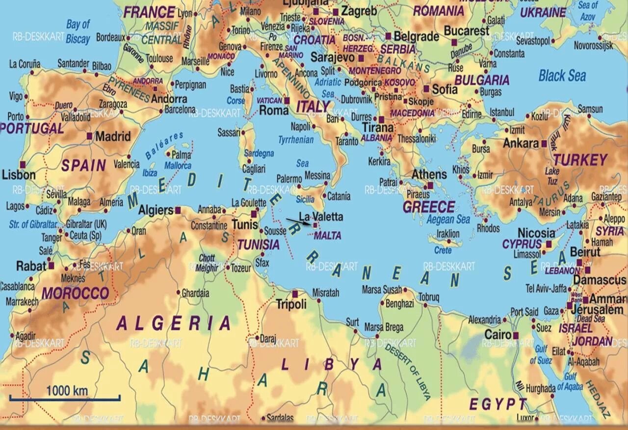 Карта Средиземное море со странами на русском языке. Карта вокруг Средиземного моря. Карта Средиземного моря на русском языке со странами. Средиземный океан на карте