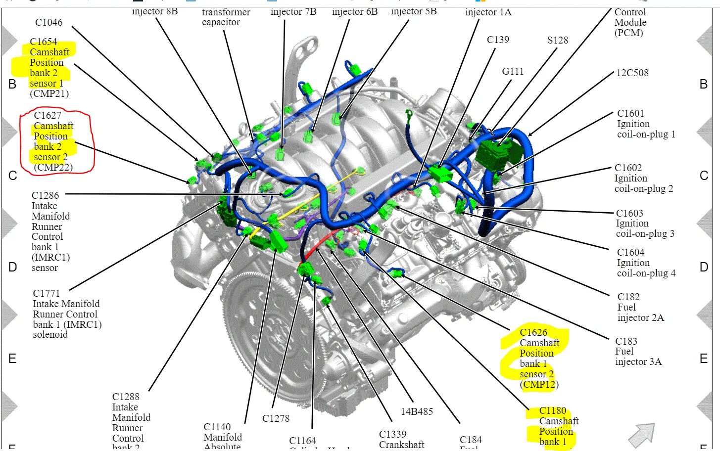 Расположение датчиков на двигателе 1mz fe. Mercedes sprinter engine timing chain tensioner. Camshaft position sensor a bank 1 circuit malfunction 2gr. "a"camshaft position-timing over-retardet bank 1 тойота гамры v30. P0010 ошибка тойота.