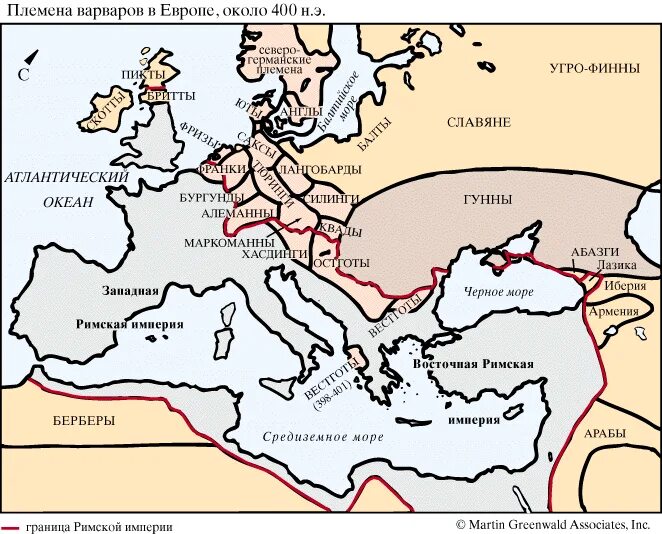 Германские племена и Римская Империя карта. Карта Нашествие варваров на римскую империю. Западная Римская Империя и Варвары карта. Варвары Римская Империя вестготы карта. Племена германии