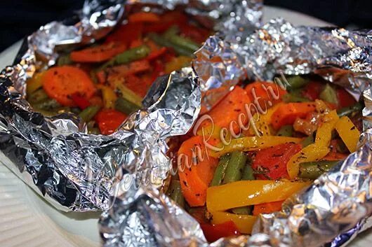 Овощи в фольге в духовке фото Foil-Baked Tilapia with Vegetables /  Baked