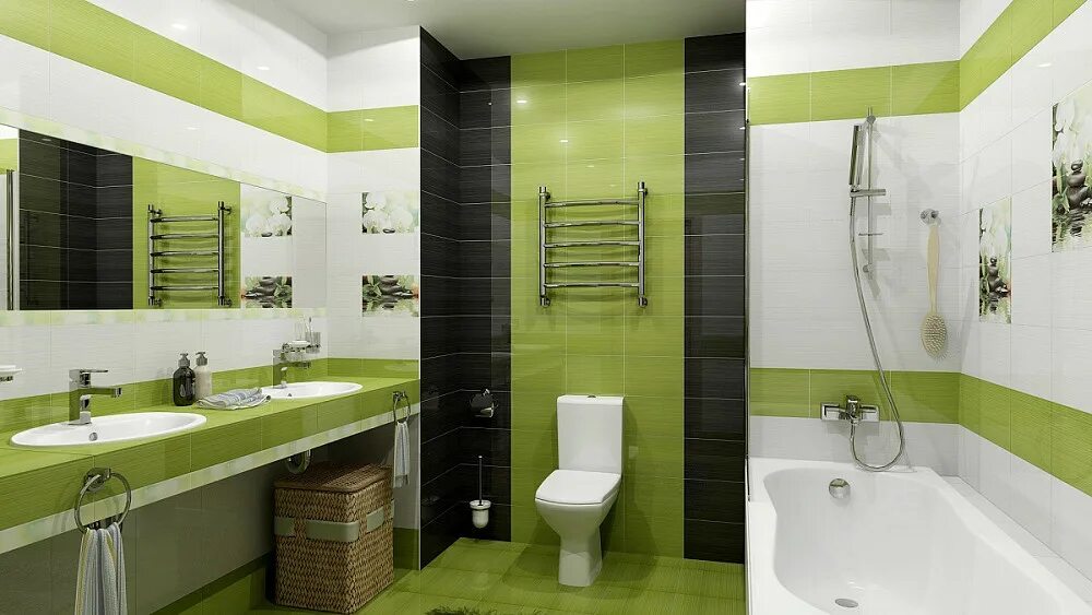 Дизайн ванны кафелем фото. Ванная в салатовом цвете. Зеленая плитка для ванной.