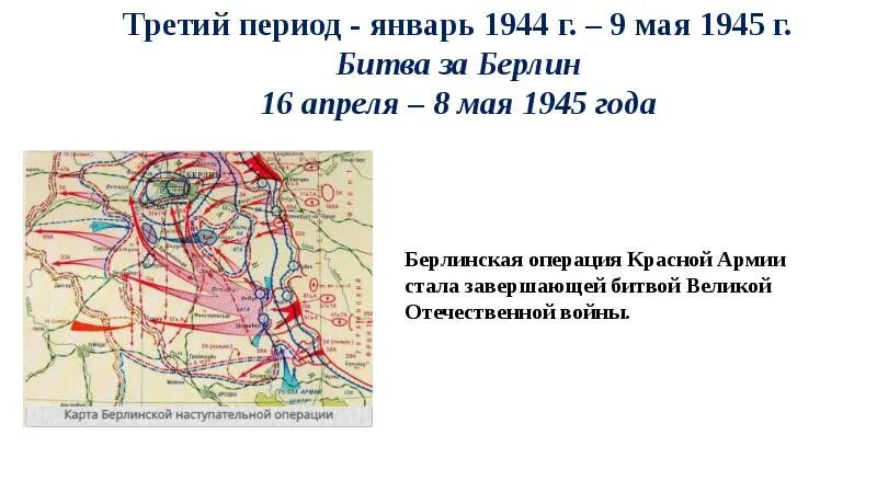 Карта завершающий этап. Третий период Великой Отечественной войны. Январь 1944 г. – 9 мая 1945 г.. Берлинская операция 1945. Заключительный период ВОВ (январь 1944 – май 1945 гг.).. Третий период Великой Отечественной войны.