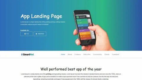 Landing приложение