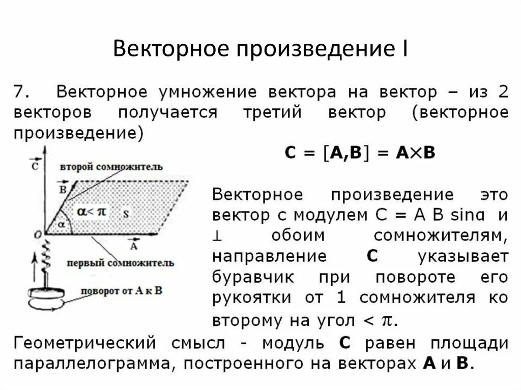 Геометрический смысл произведений. Направление векторного произведения. Векторное произведение. Векторное произведение векторов в физике. Векторное произведение векторов смысл.