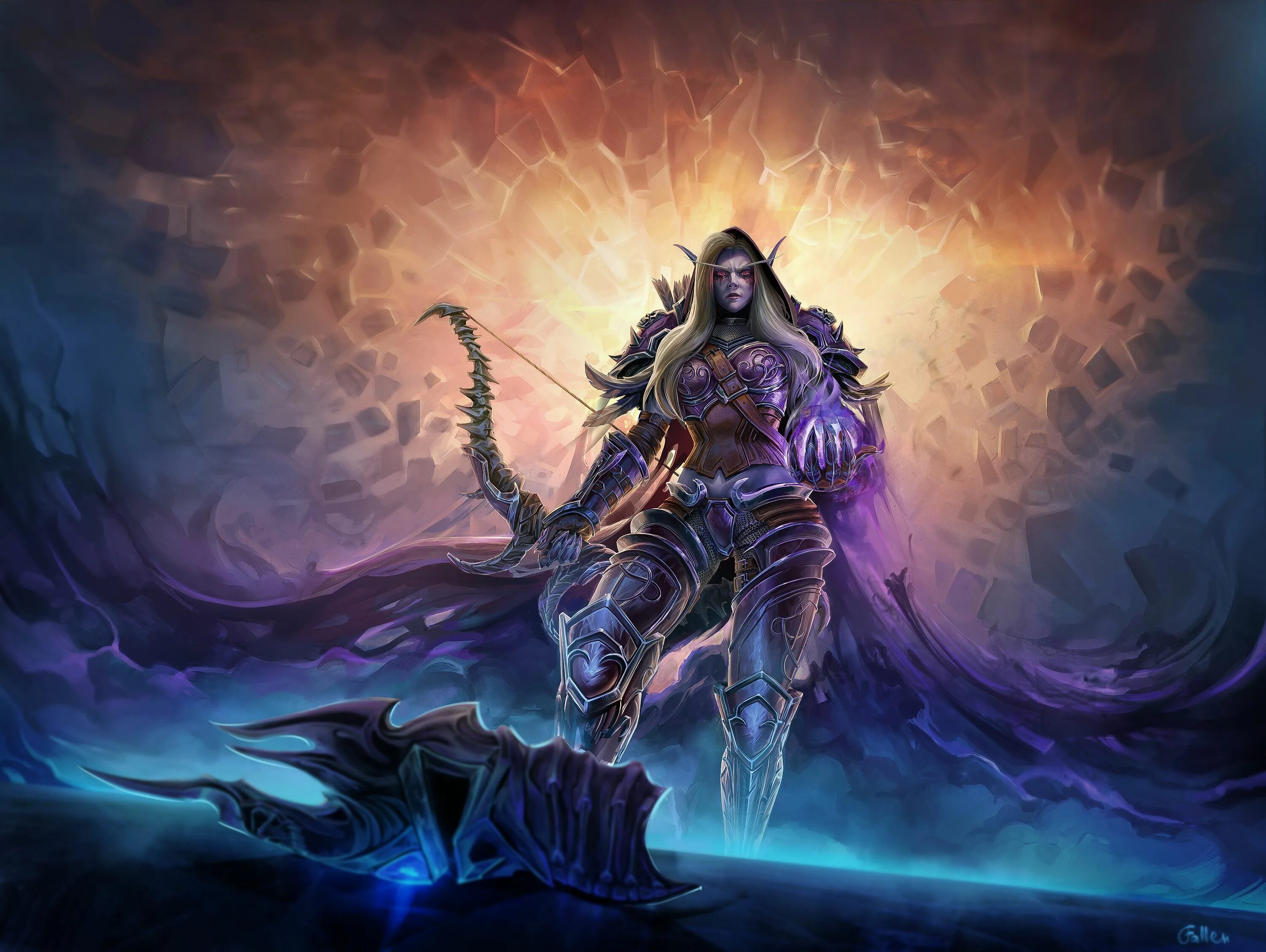 Варкрафт. Варкрафт ледяной трон Сильвана. World of Warcraft арт. Болвар Сильвана. Ворлд оф варкрафт арты.