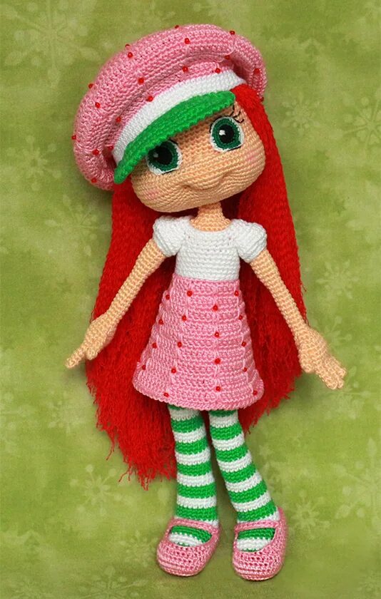 Кукла амигуруми мк. Вязаные куклы амигуруми крючком. мк кукла амигуруми крючком. кукла земляничка.